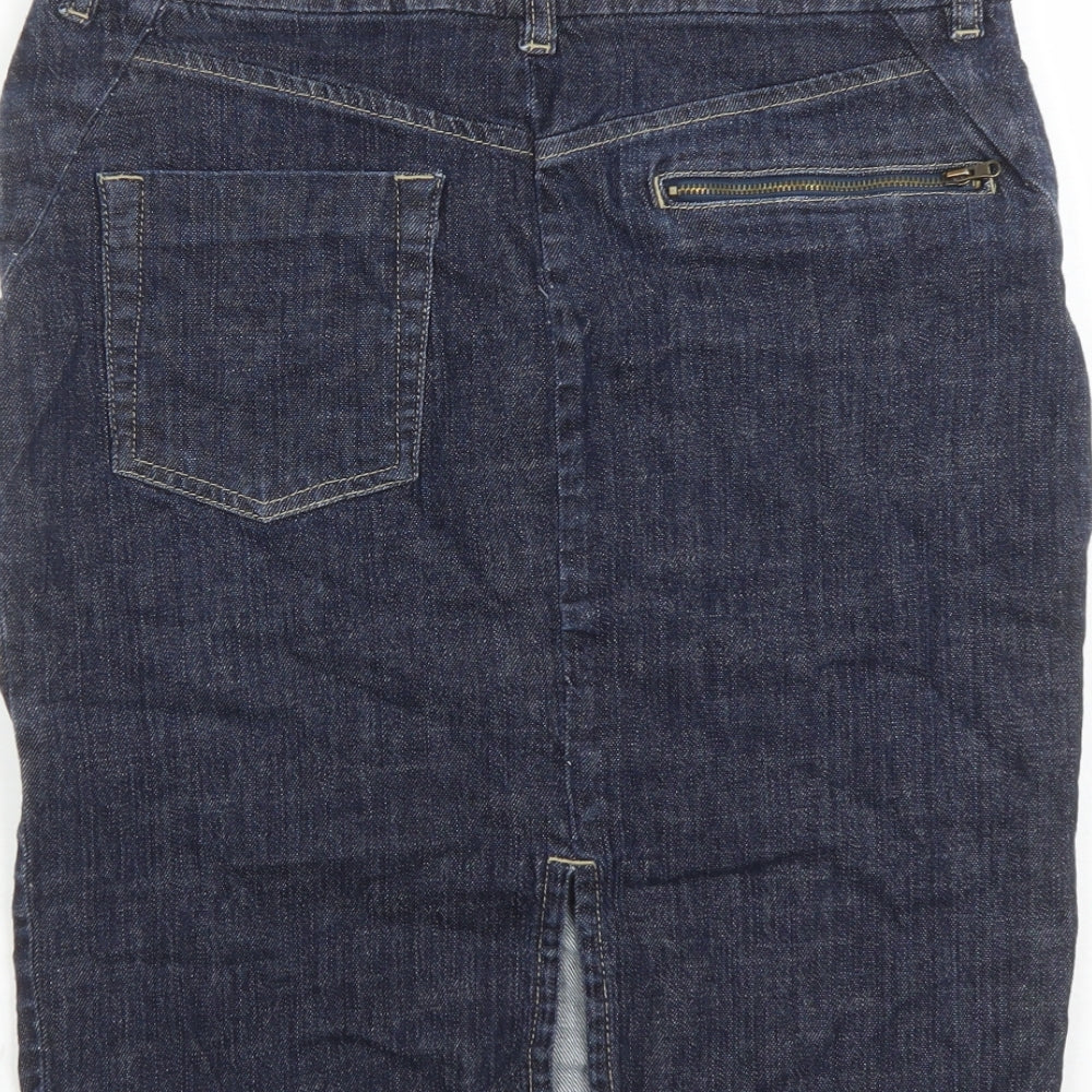 Womens UK Size 12 Warehouse Straight & Pencil Denim Skirt