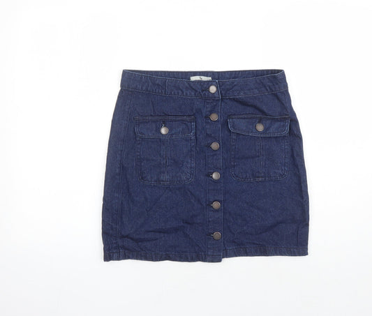 Womens UK Size 10 TU A-Line Denim Skirt