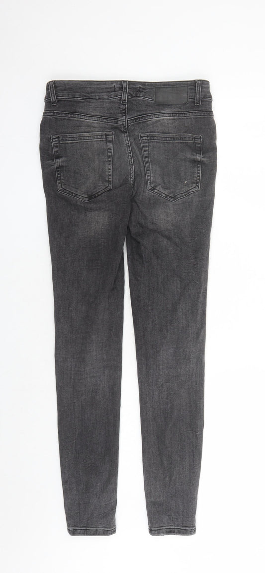 Womens UK Size S Pieces Regular Fit Skinny Grey Jeans