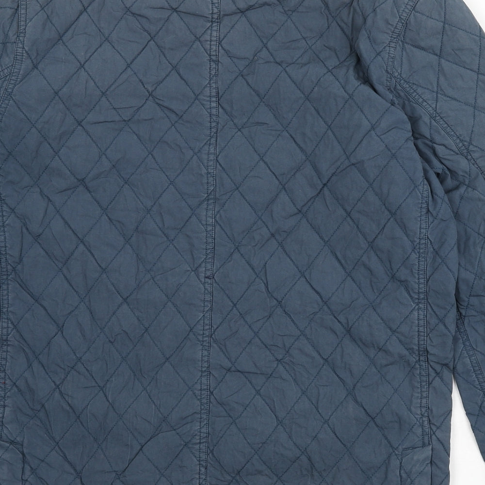 Mens UK Size L Scotch & Soda Blue Quilted Coat