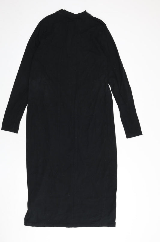 Mama-licious Womens Black Polyester Sheath Size L Round Neck Pullover
