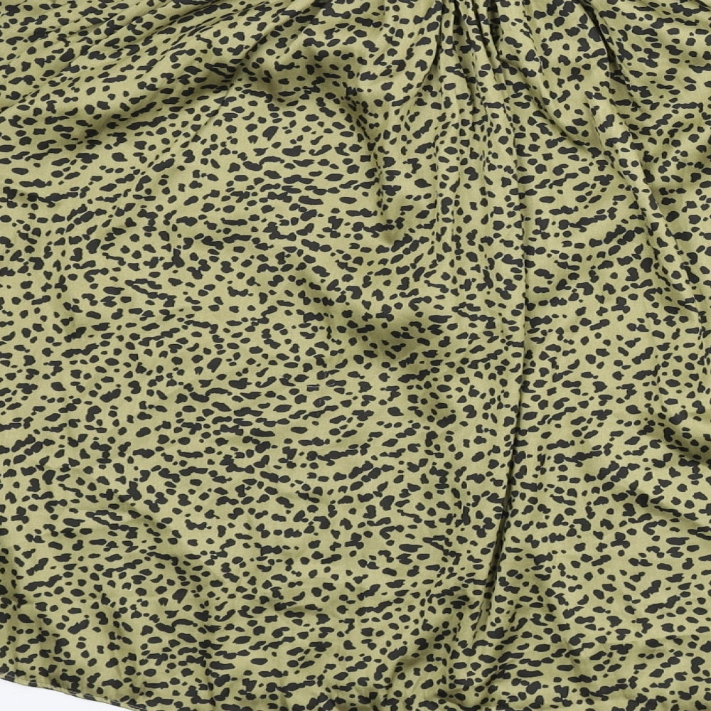 Womens UK Size 10 H&M Green Basic Blouse