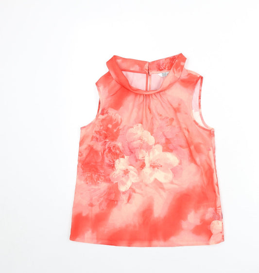 Womens UK Size 10 Debenhams Pink Basic Tank