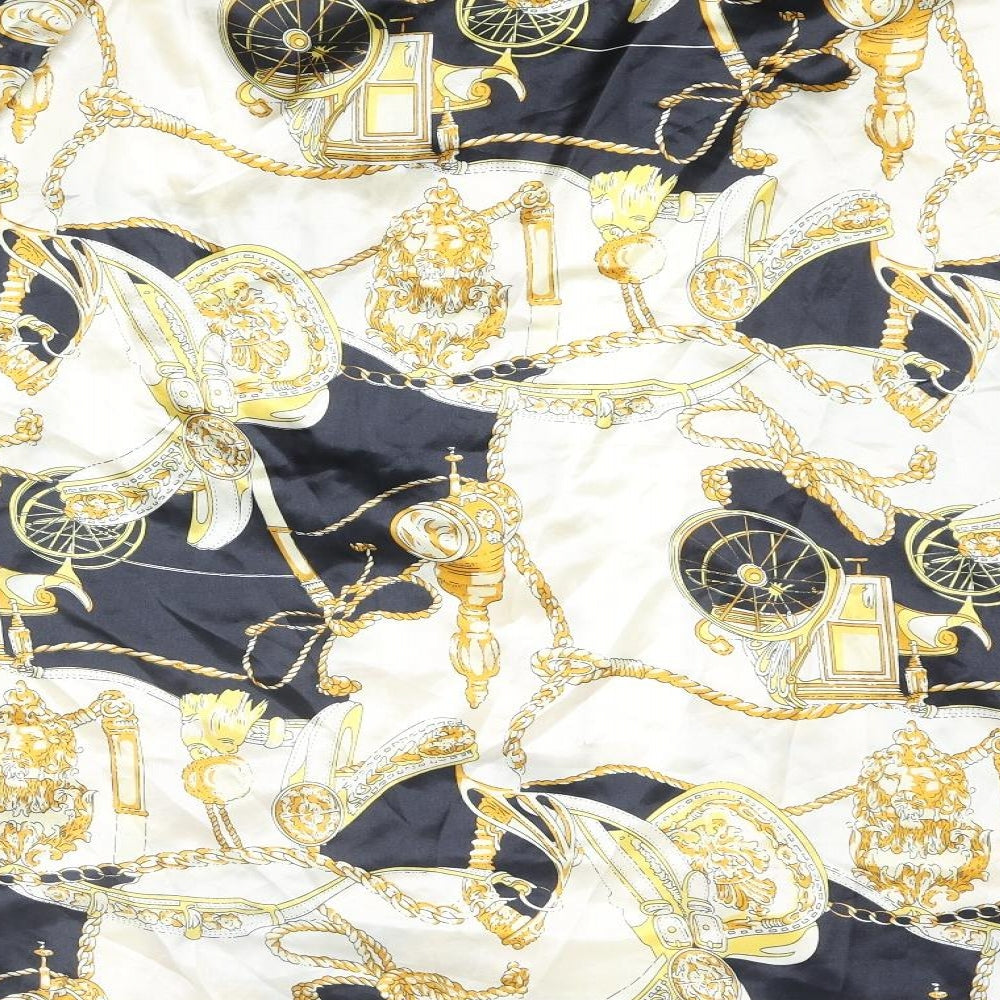 Boohoo Womens Multicoloured Geometric Polyester Kimono Blouse Size 14 V-Neck - Chain and Carriage Pattern