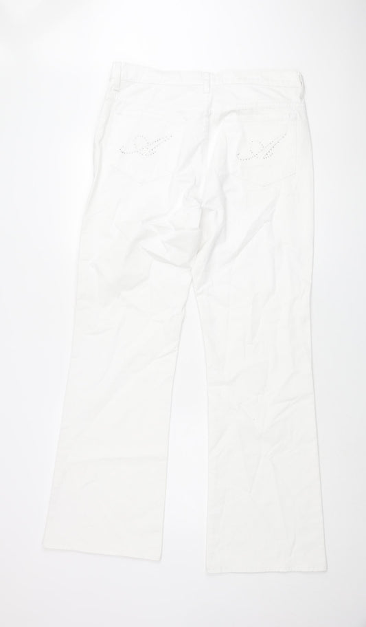 Womens UK Size 34 in Amazing Woman Regular Fit Flared White Jeans