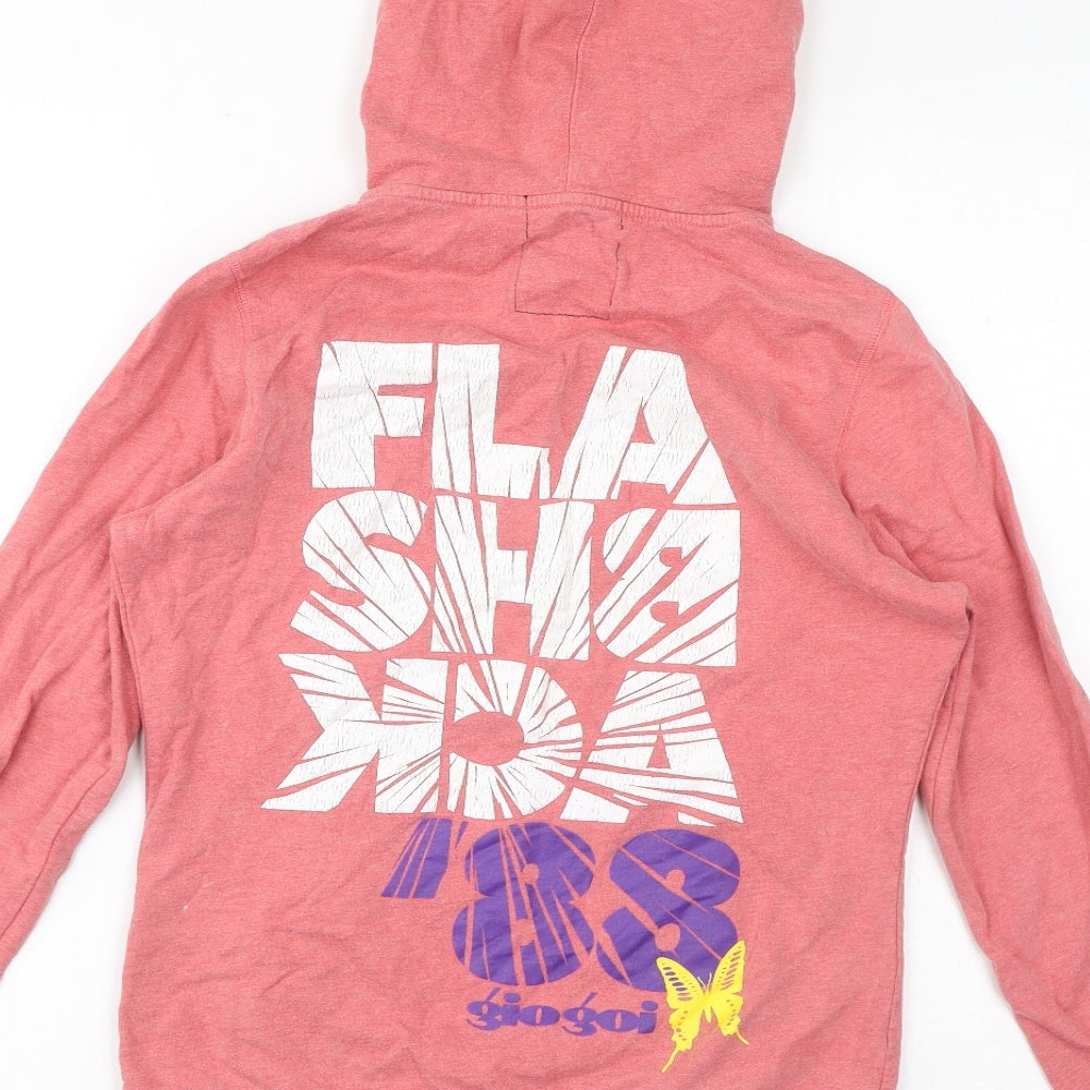 Gio-Goi Womens Pink Cotton Pullover Hoodie Size S Pullover - Logo, 83, Butterfly