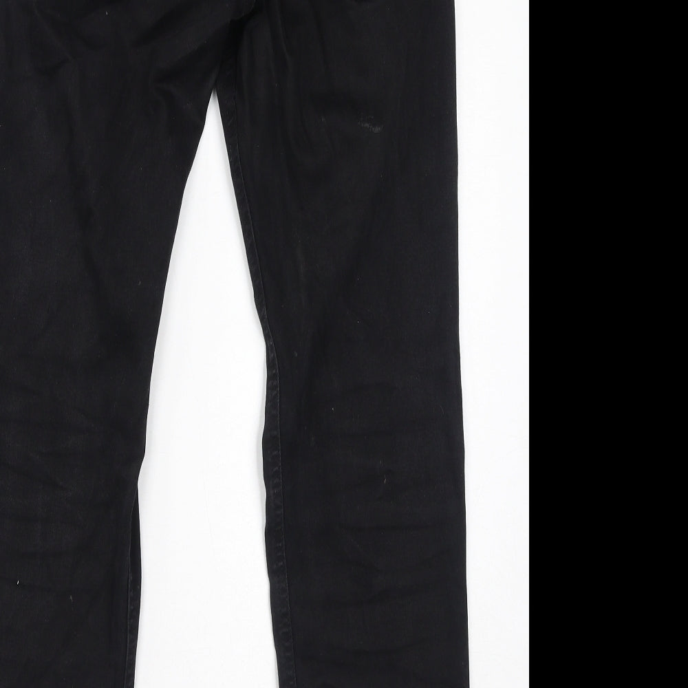 NEXT Womens Black Cotton Skinny Jeans Size 30 in L30 in Regular Zip