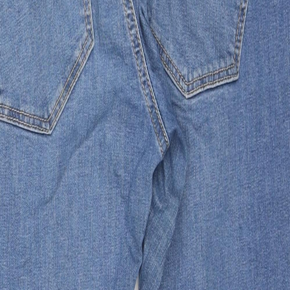 Topshop Womens Blue Cotton Skinny Jeans Size 10 L25 in Slim Zip