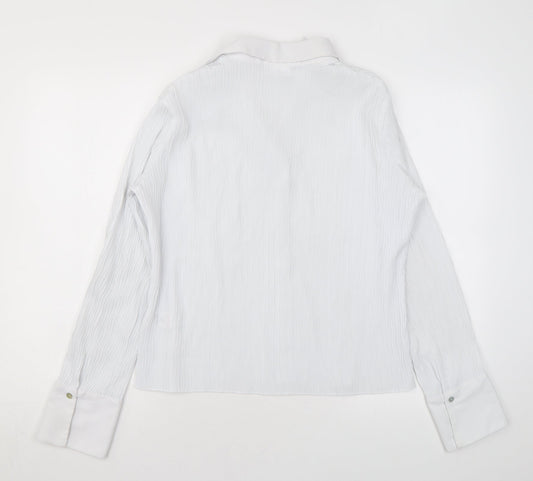 Womens UK Size 16 Wallis White Basic Button-Up