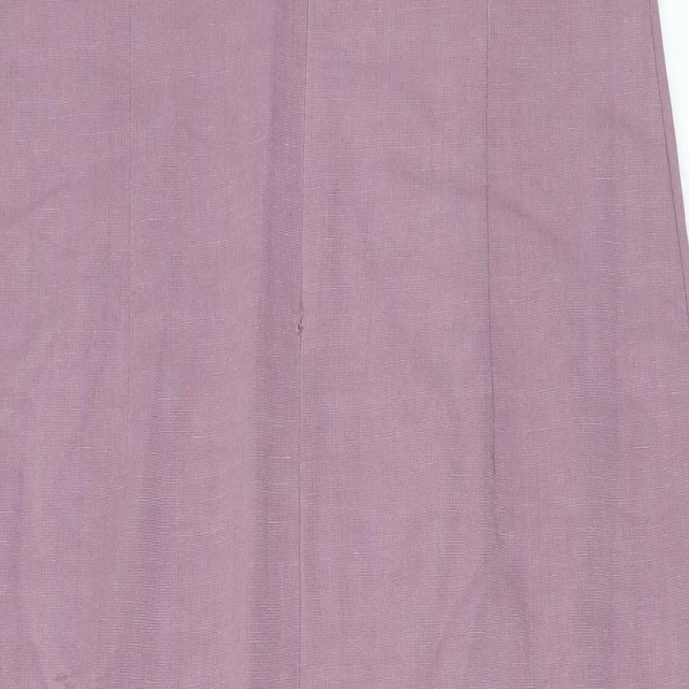 AMARANTO Womens Purple Viscose Tank Dress Size 12 Scoop Neck Zip