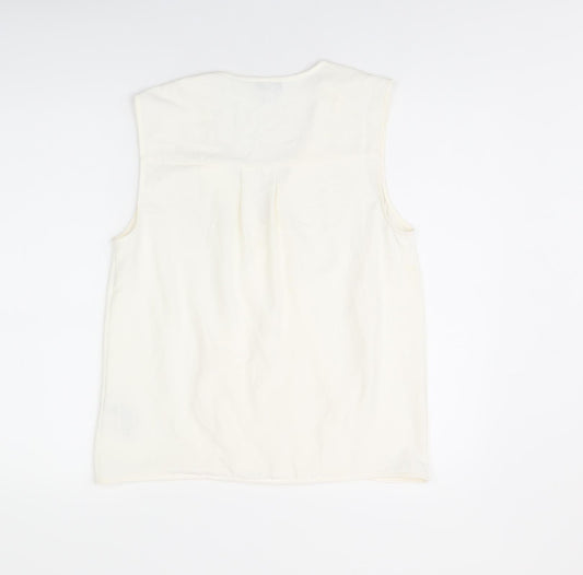Womens UK Size 10 NEXT White Basic T-Shirt