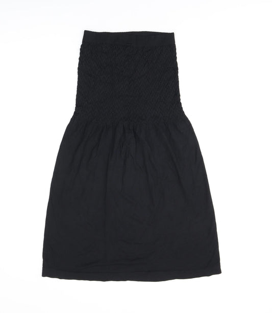 Ocean Club Womens Black Modal Mini Size 12 Off the Shoulder Pullover