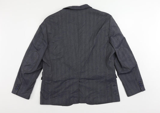 Autograph Mens Blue Polyester Jacket Blazer Size 44 Regular