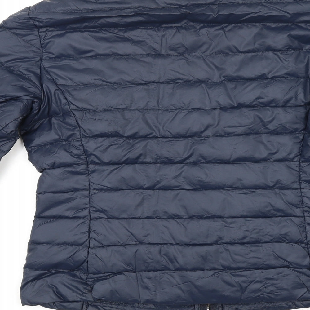 Womens UK Size S Zara Blue Puffer Jacket