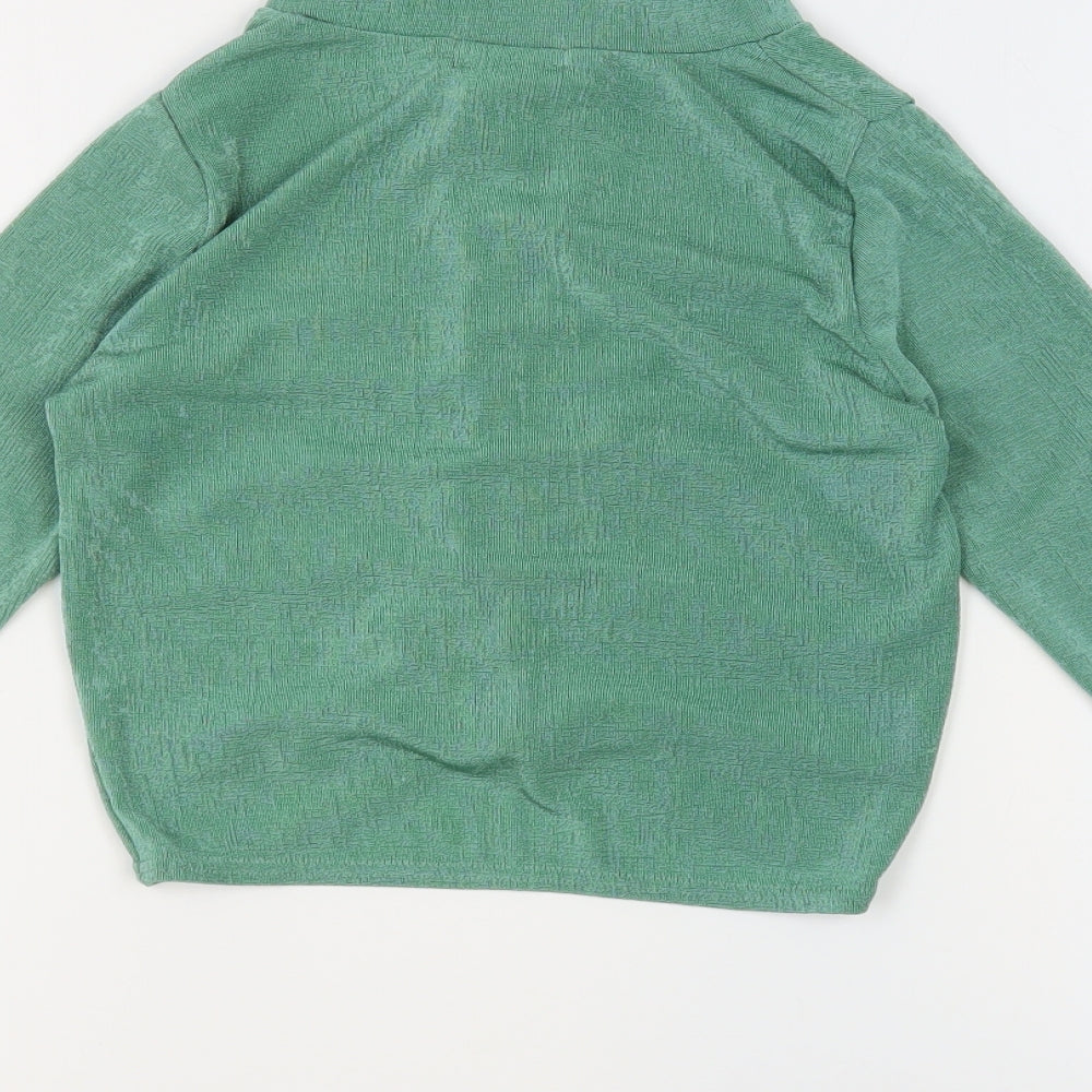 Womens UK Size 6 PRETTYLITTLETHING Green Basic Button-Up