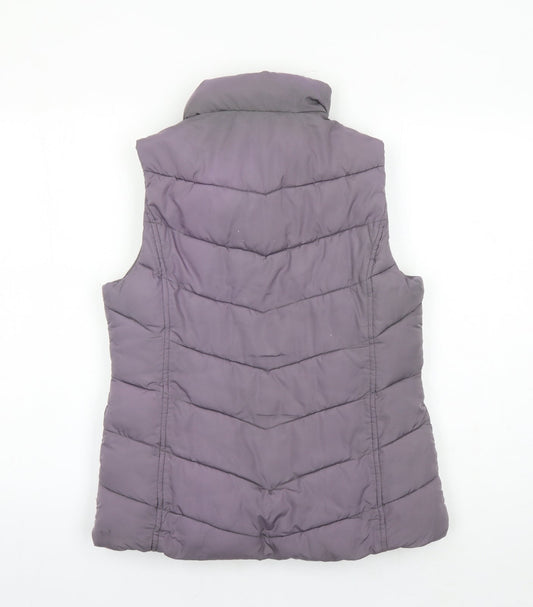 Gap Womens Purple Gilet Waistcoat Size S Zip - Pockets