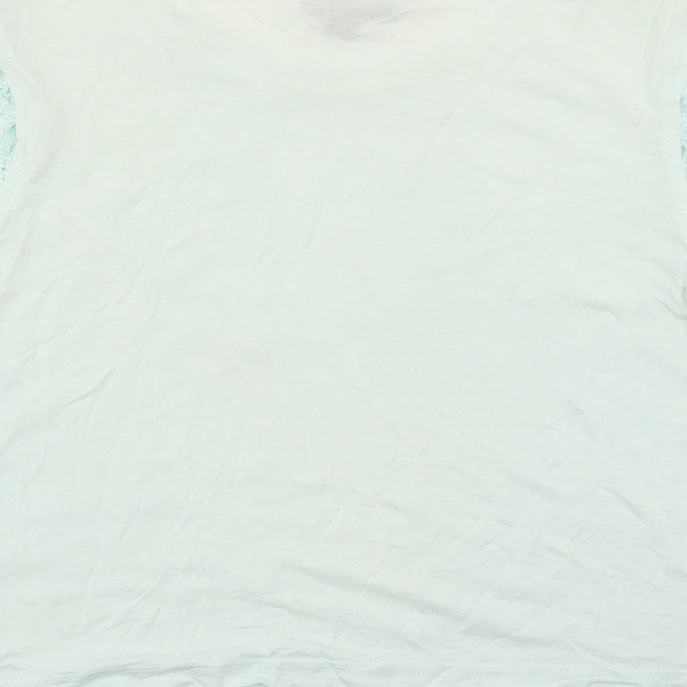 Womens UK Size 10 Topshop Green Basic Blouse