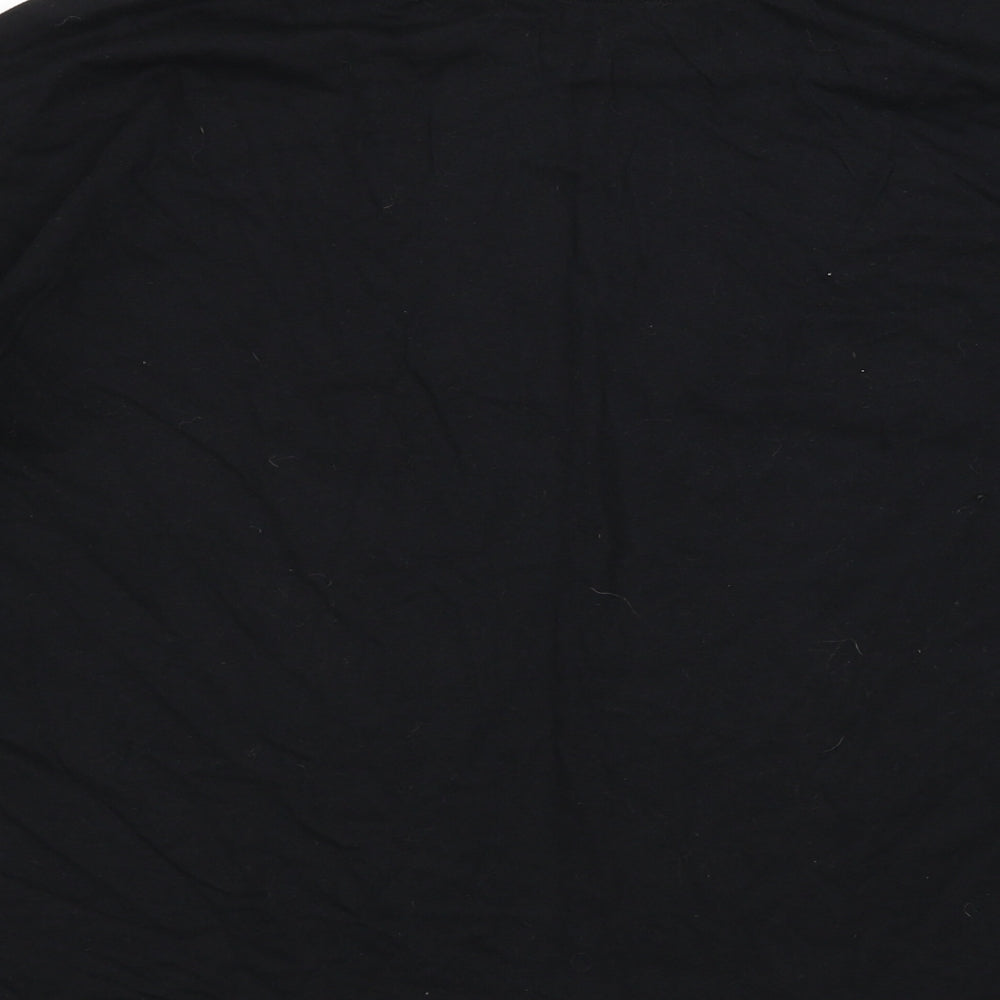 Womens UK Size M Zara Black Basic T-Shirt