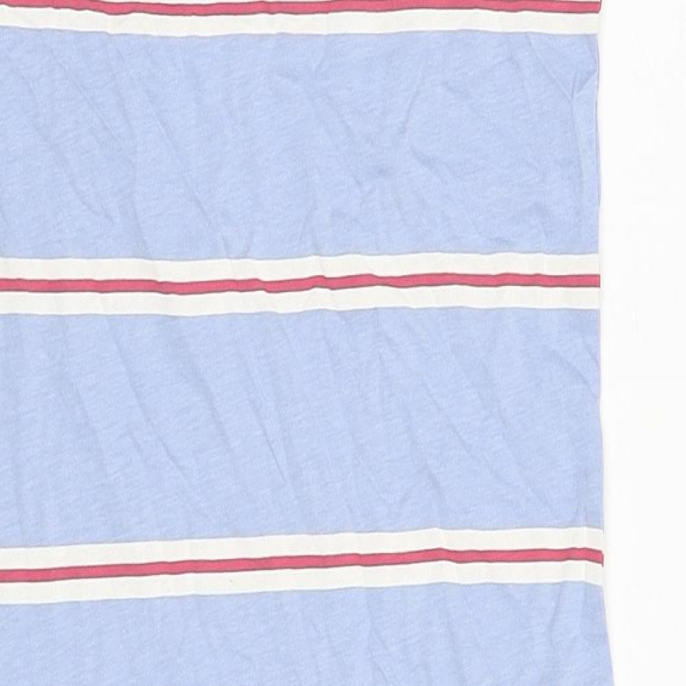 Marks and Spencer Womens Blue Striped Cotton Tank Dress Size S Round Neck Pullover