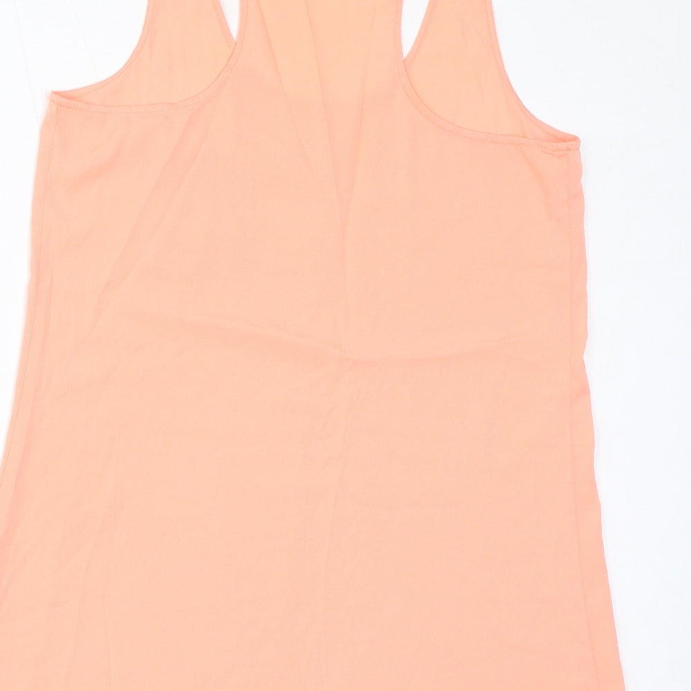 Womens UK Size 10 River Island Orange Basic Tank