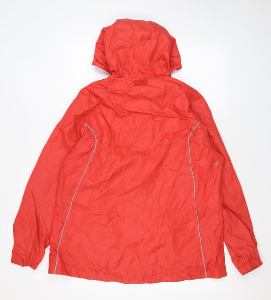 Maine New England Womens Red Rain Coat Coat Size 16 Zip