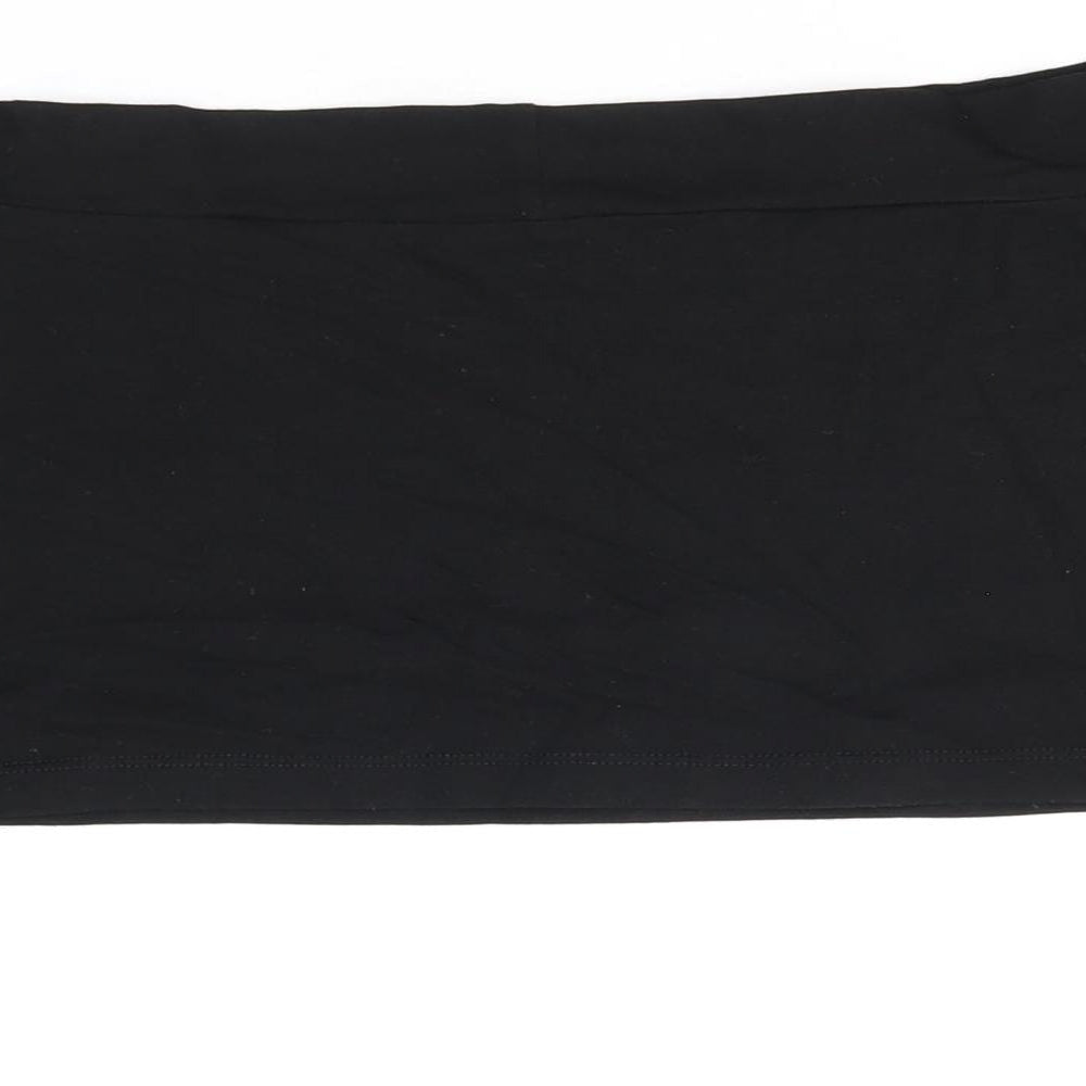 Womens UK Size 16 ASOS Black Cropped T-Shirt