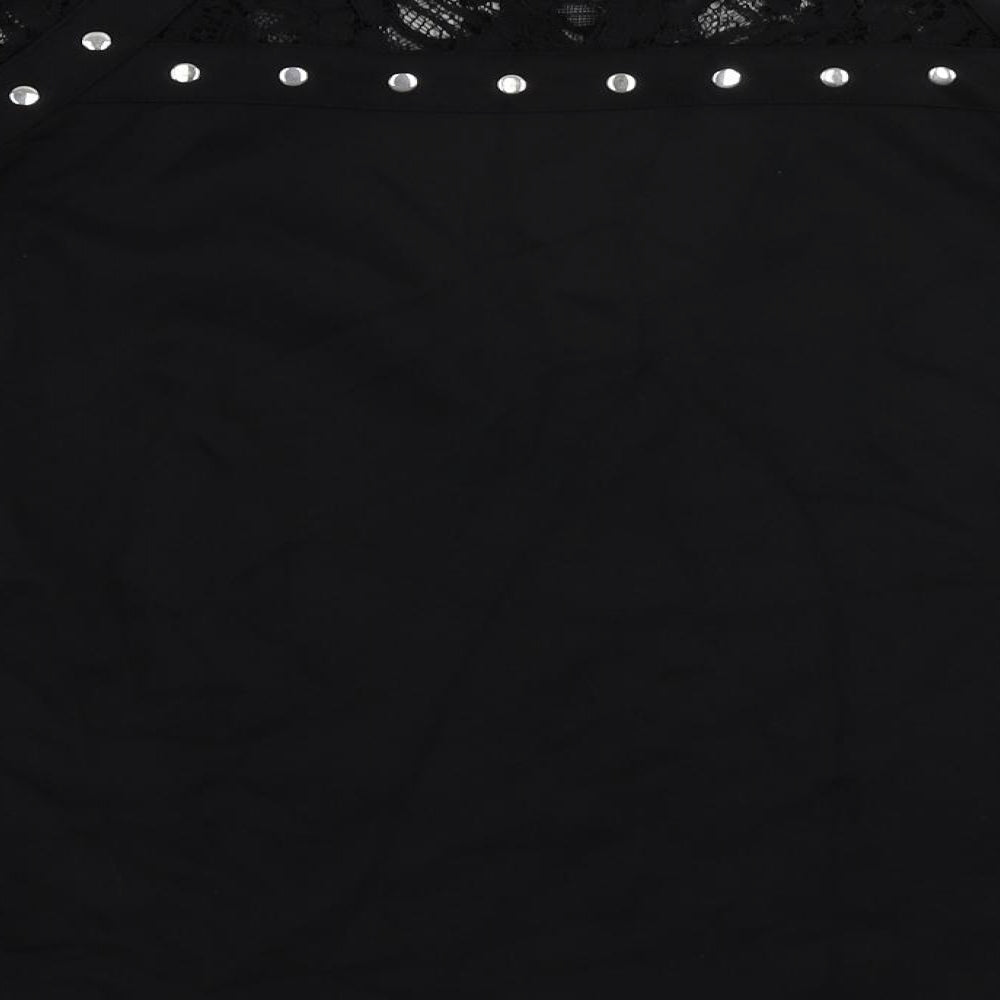 Womens UK Size 8 Julien Macdonald Black Basic Blouse