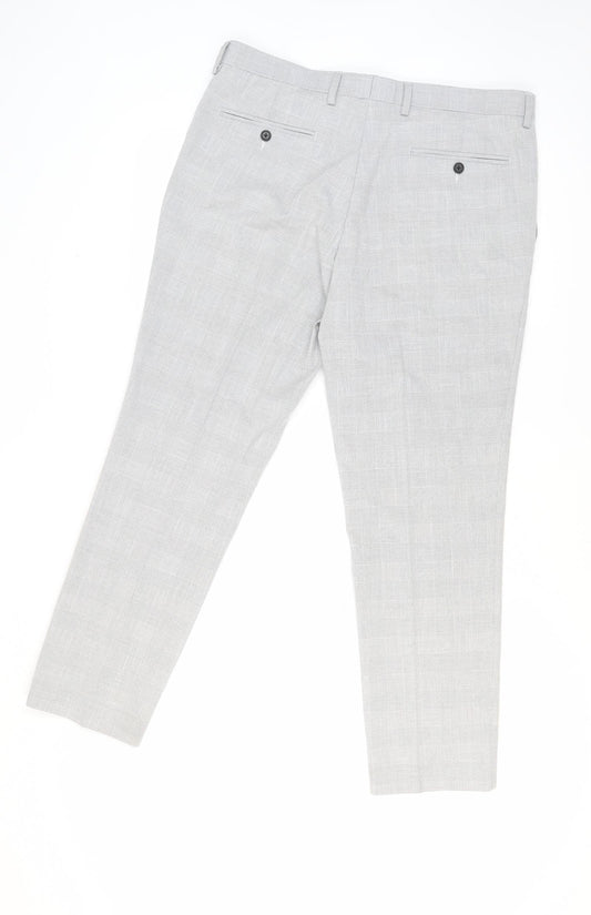 Womens UK Size 36 Marks and Spencer Slim Fit Dress Pants Grey Trousers