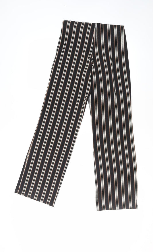 River Island Women's Black Striped Trousers - Size S