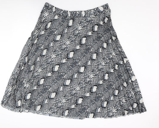 Marks and Spencer Womens Multicoloured Animal Print Polyester Pleated Skirt Size 22 - Snake Print