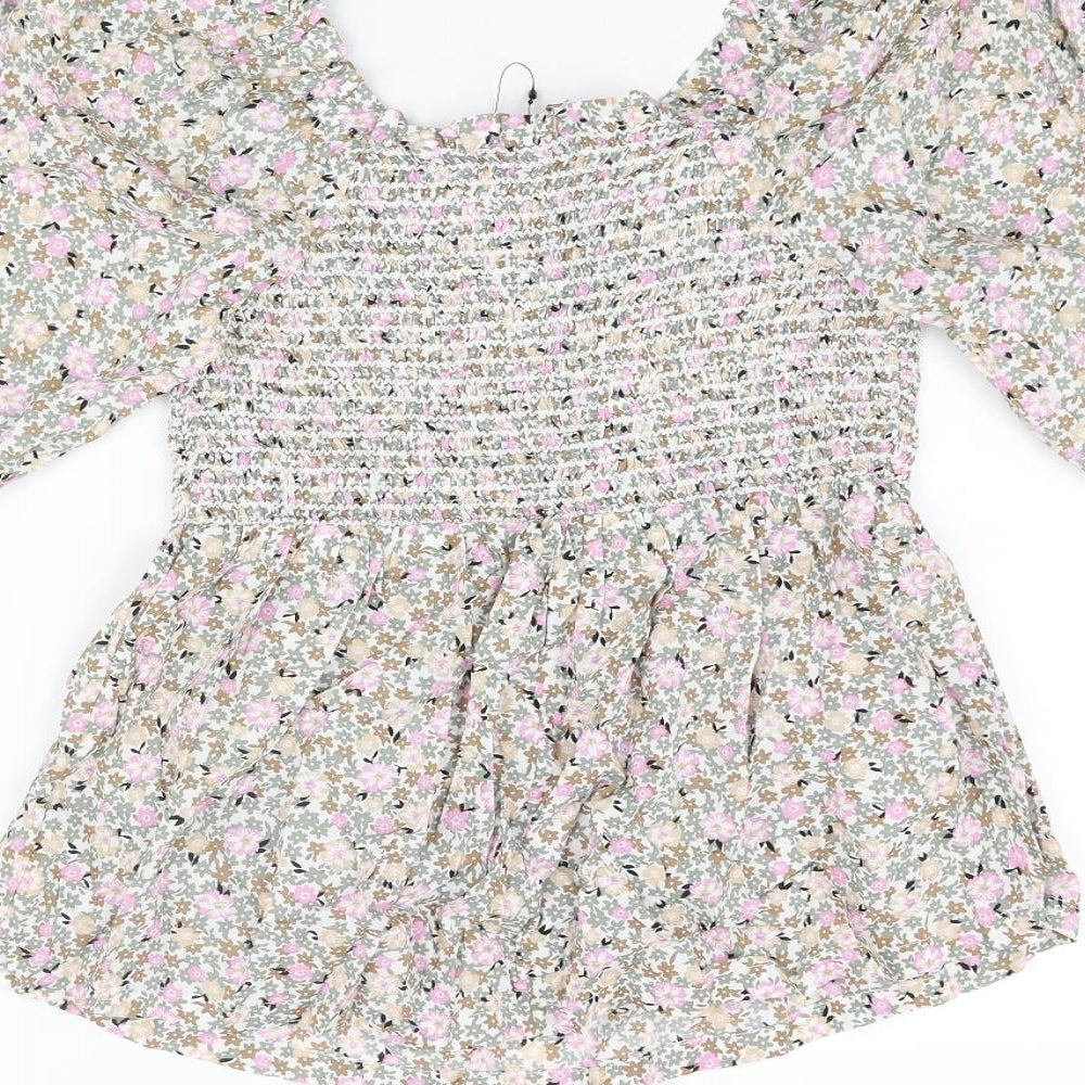 Womens UK Size 6 Marks and Spencer Multicoloured Basic Blouse