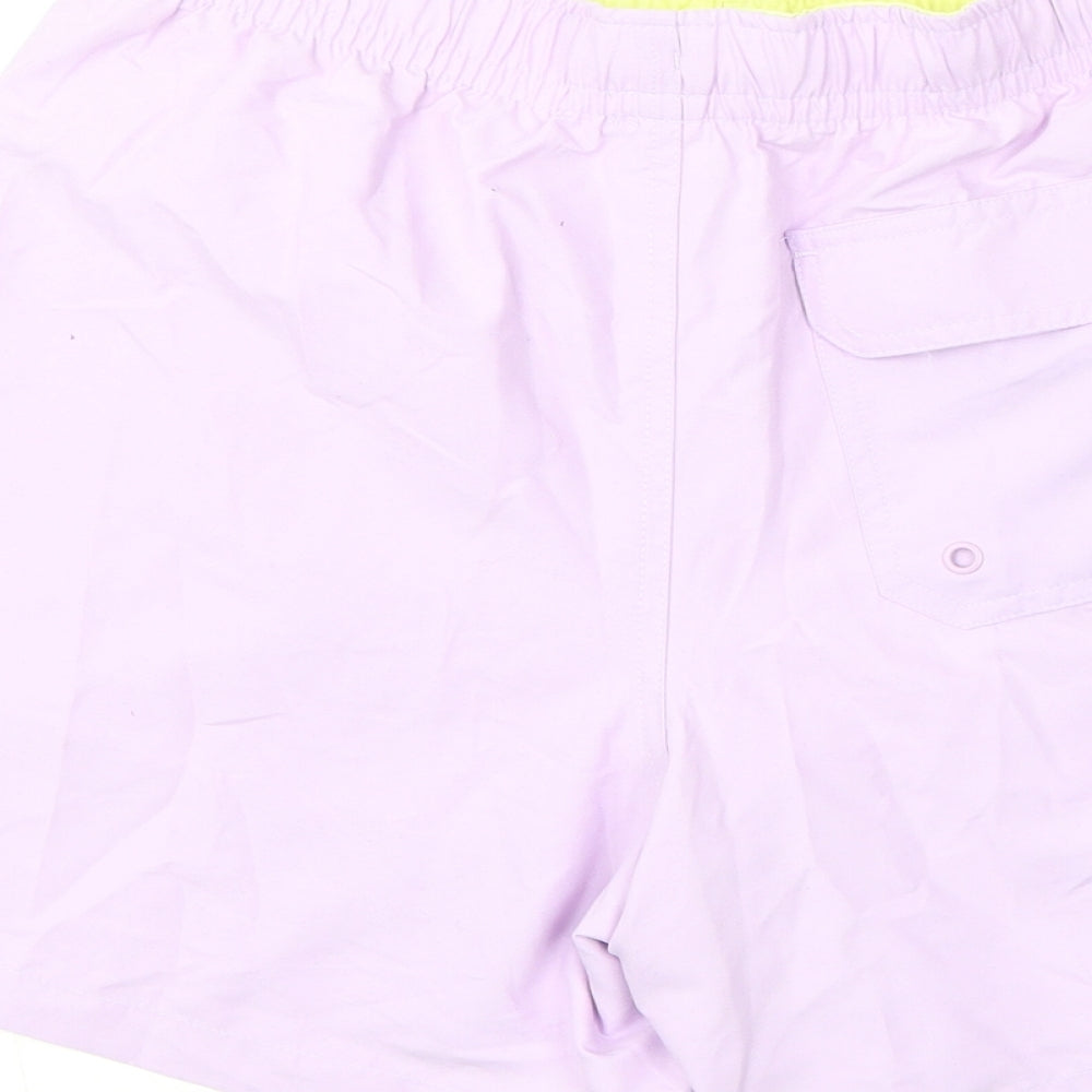 Marks and Spencer Mens Purple Polyester Bermuda Shorts Size S L6 in Regular Drawstring - Swim Shorts