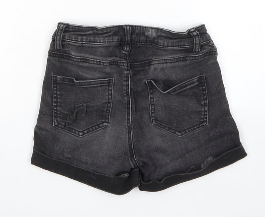 Divided by H&M Womens Black Cotton Hot Pants Shorts Size 4 L3 in Regular Zip