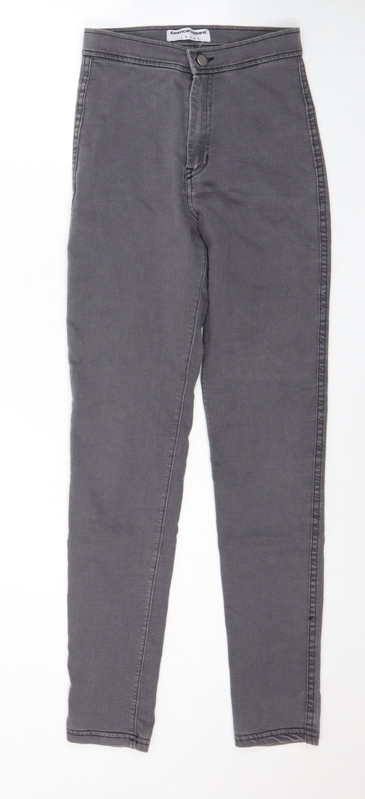 Womens UK Size S American Apparel Regular Fit Skinny Grey Jeans
