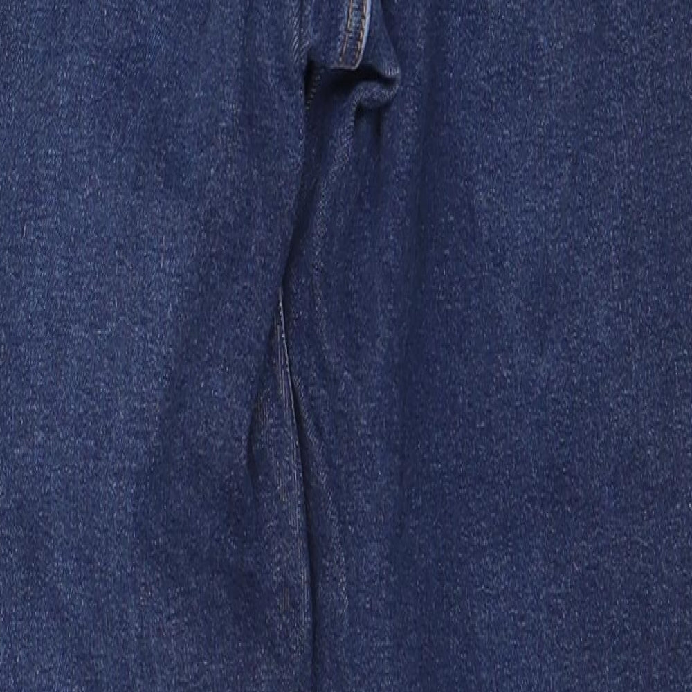 Topshop Womens Blue Cotton Skinny Jeans Size 28 in L32 in Regular Zip