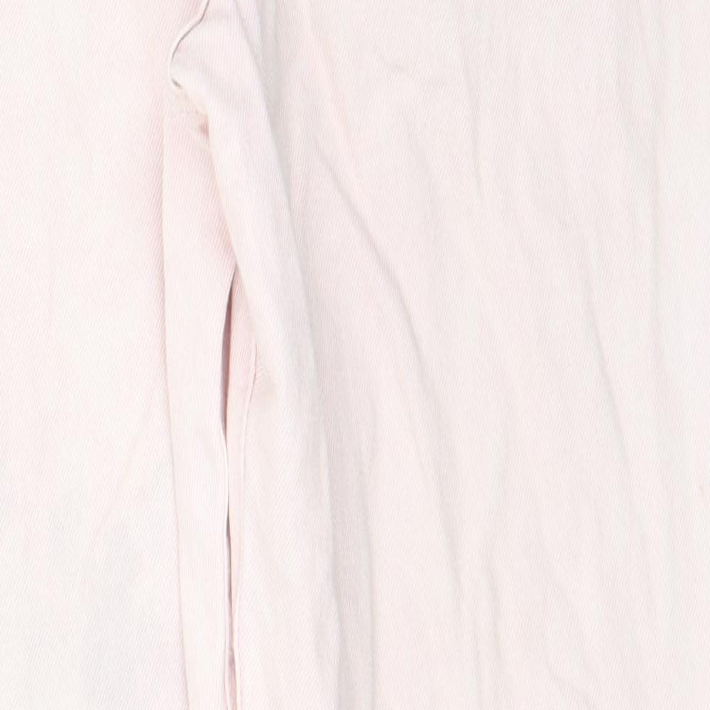 Pull&Bear Womens Pink Cotton Straight Jeans Size 4 L27 in Regular Zip