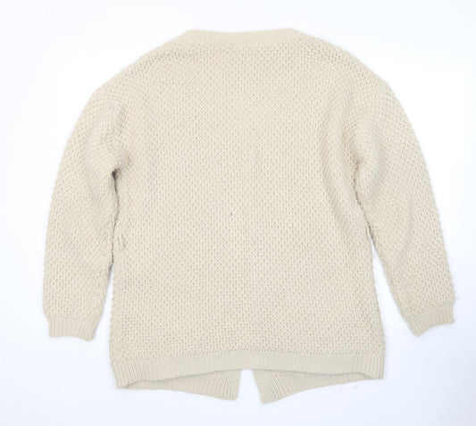 Womens UK Size 12 River Island Beige Cape Jumper