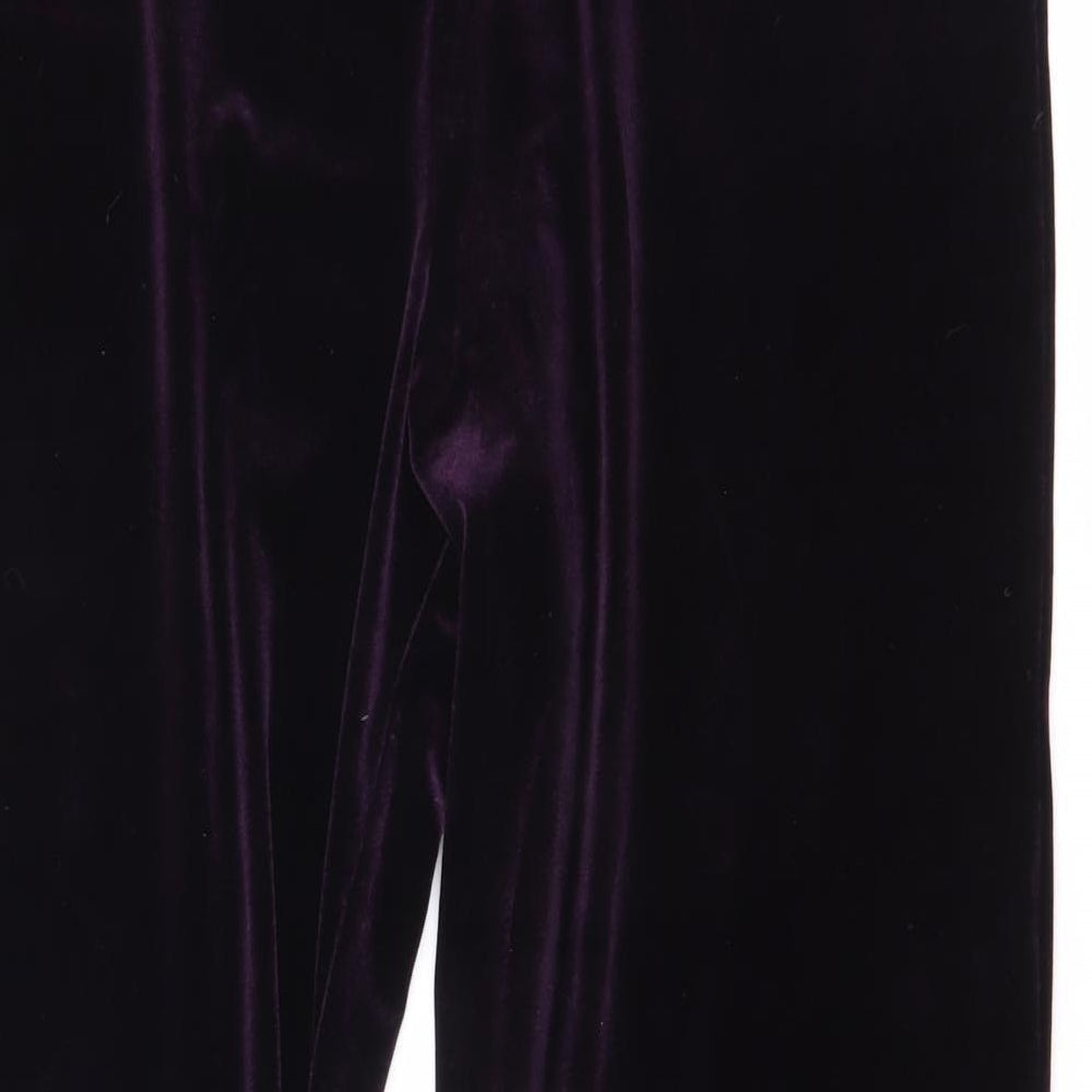 Womens UK Size 16 EWM Regular Fit Windbreaker Purple Trousers