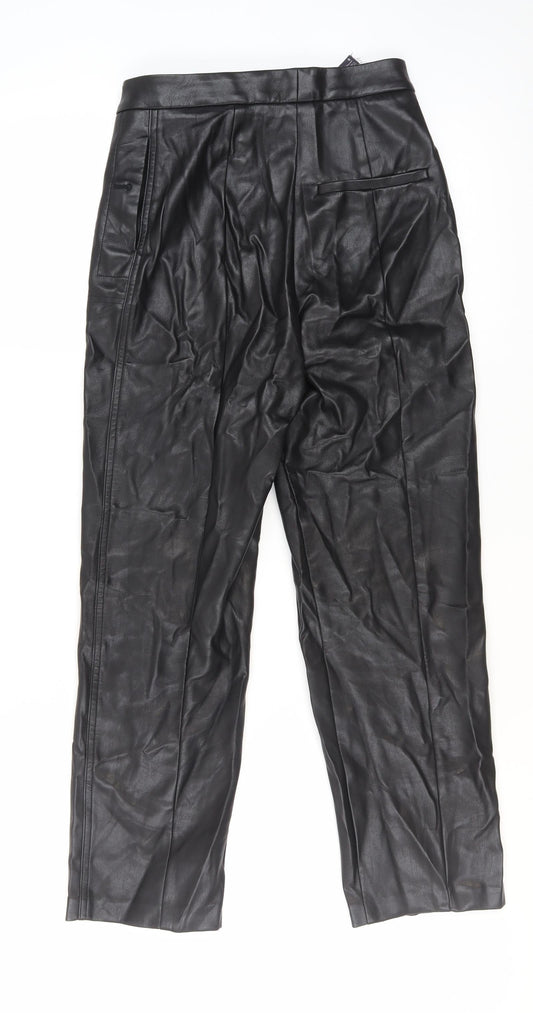 Womens UK Size 10 Marks and Spencer Regular Fit Straight Black Trousers