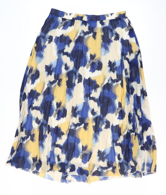 Marks and Spencer Women's Multicoloured Pleated Midi Skirt