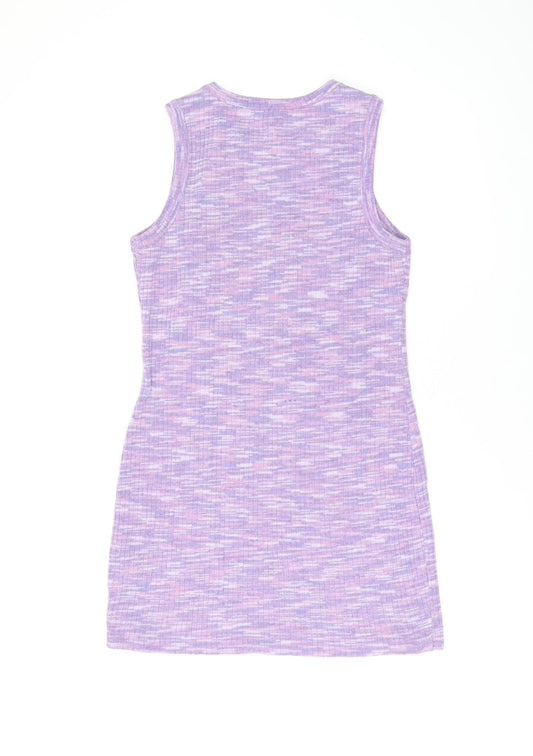 H&M Womens Purple Polyester Bodycon Size M Round Neck Pullover