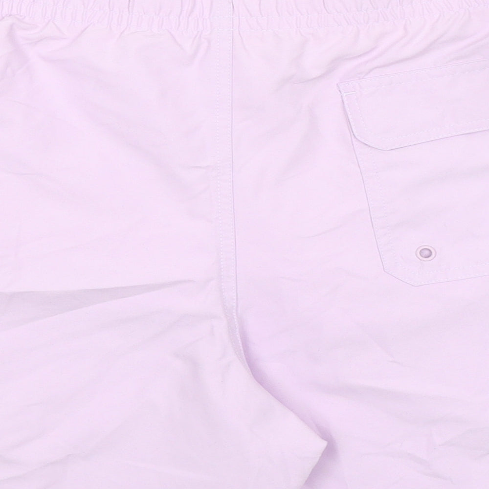 Marks and Spencer Mens Purple Polyester Bermuda Shorts Size 40 in Regular Drawstring - Inside Leg 5in