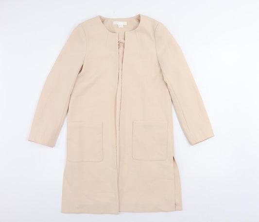 Womens UK Size 4 H&M Pink Overcoat