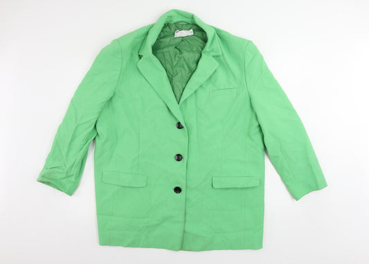 ASOS Womens Green Jacket Blazer Size 14 Button