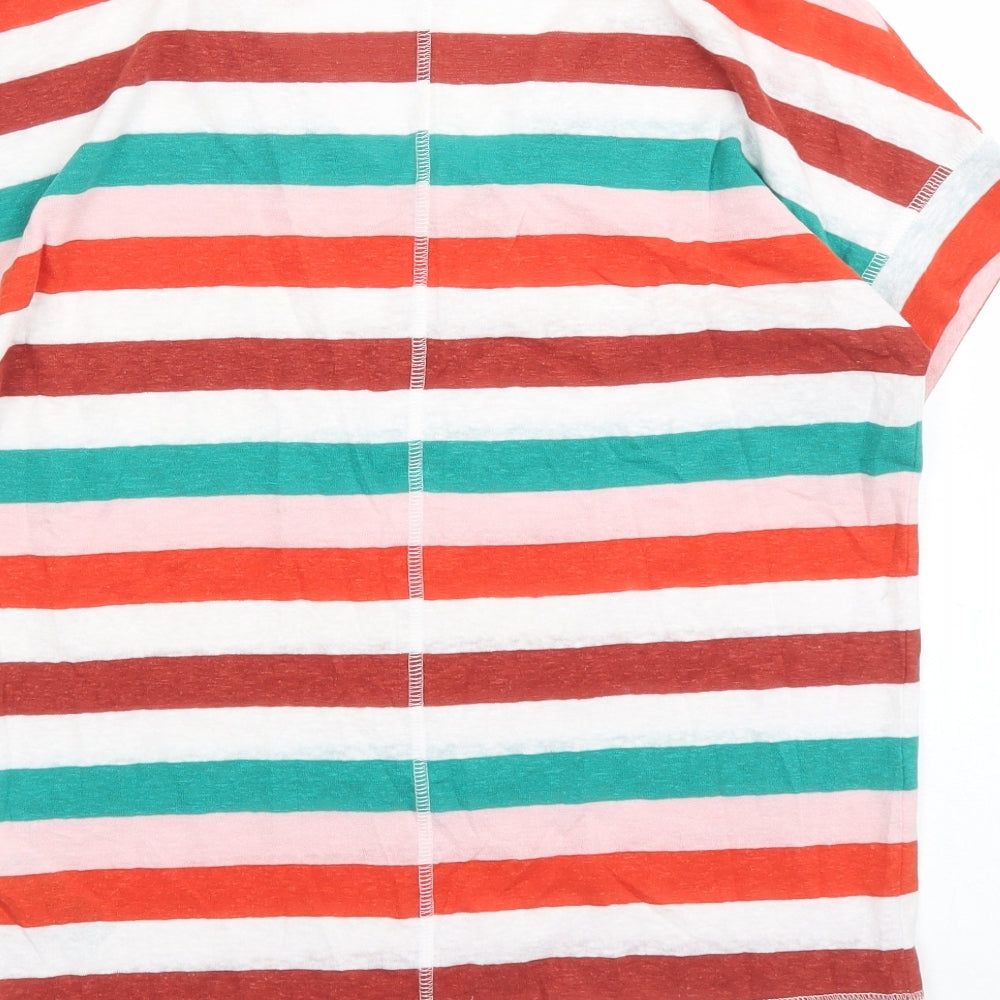 Womens UK Size 6 Marks and Spencer Multicoloured Basic T-Shirt