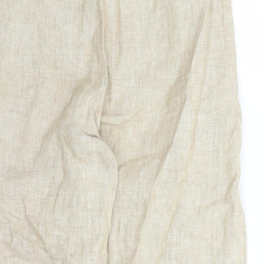 Womens UK Size 22 Marks and Spencer Regular Fit Carrot Beige Trousers