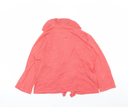 Womens UK Size 14 Debenhams Red Cardigan Jumper