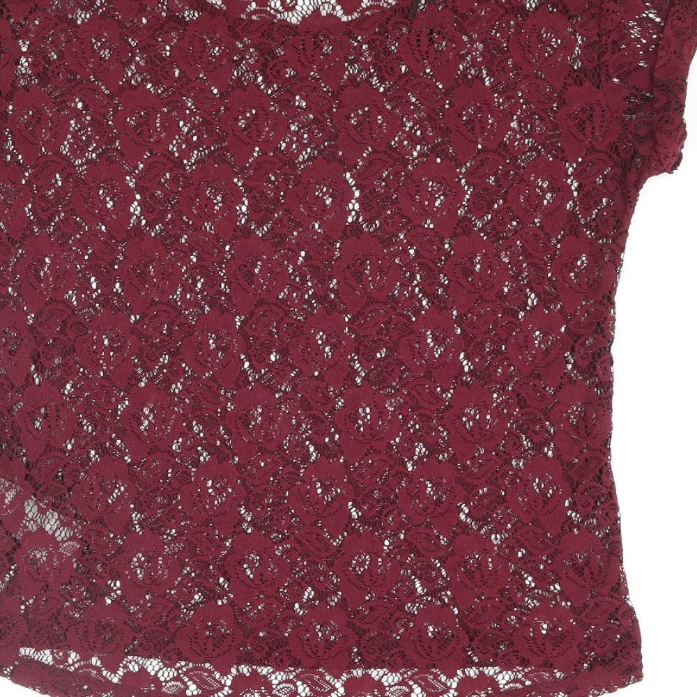 Womens UK Size 8 New Look Purple Basic Blouse