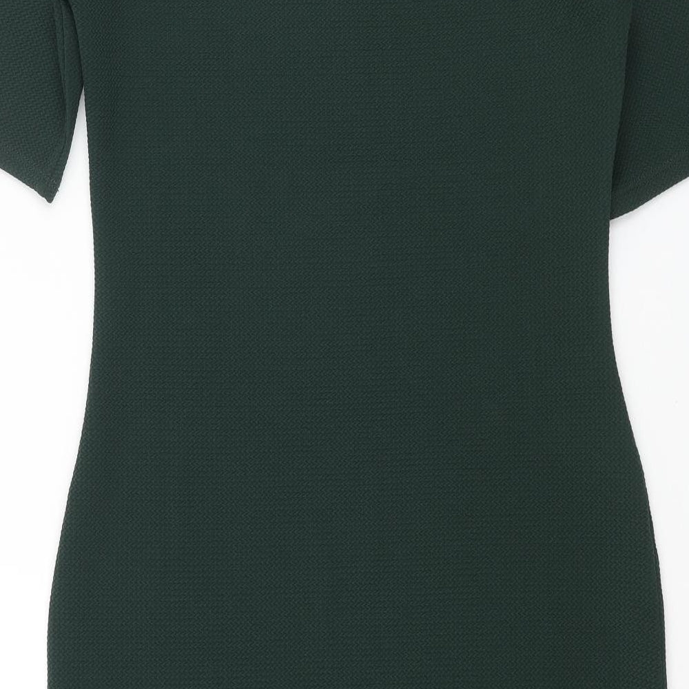 Dorothy Perkins Womens Green Polyester Bodycon Size 12 Scoop Neck Pullover