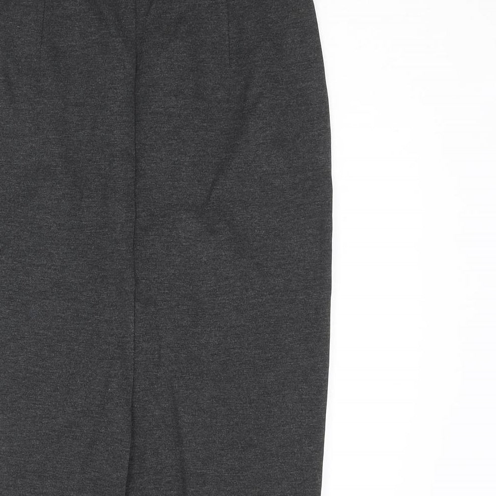 Marks and Spencer Womens Grey Polyester Straight & Pencil Skirt Size 6